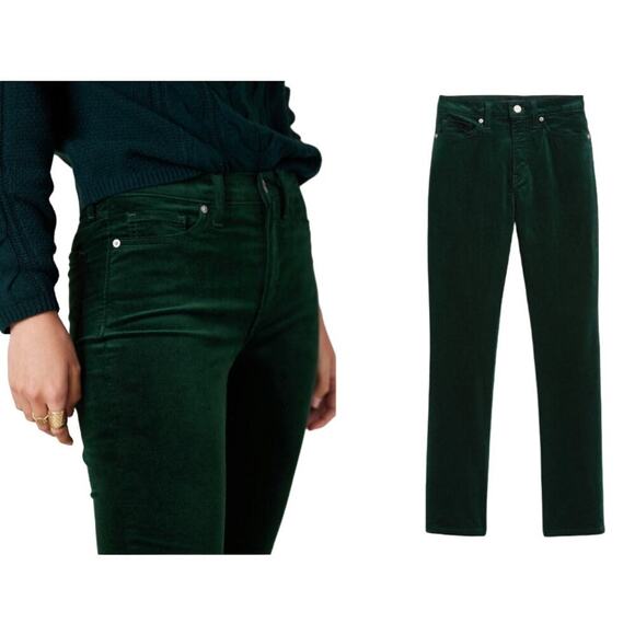 Banana Republic Denim - Banana Republic High Rise Slim Velvet Galactic Green Ankle Jean Sz 24P NWT